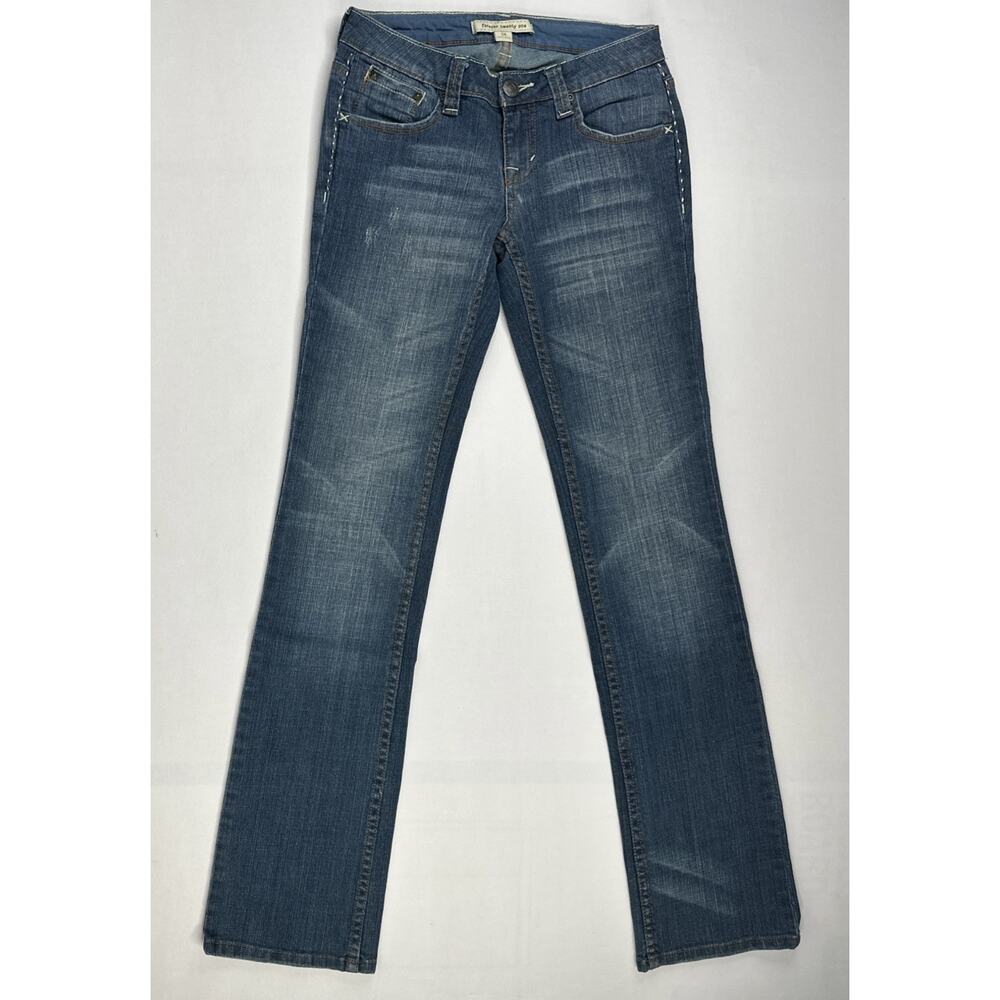 Forever 21 Jeans Womens Size 24 Skinny Distressed Stretch Denim Low Rise